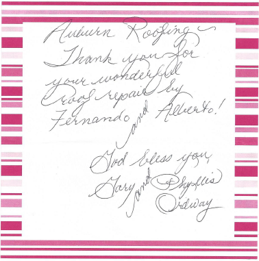 Thanks from Gary and Phyllis Ordway Thanks from Gary and Phyllis Ordway